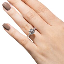 10 stone lab grown diamond engagement ring lifestyle 001