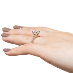 10 stone lab grown diamond engagement ring lifestyle 002