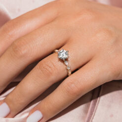 amore vintage engagement ring lab grown diamond lifestyle 001