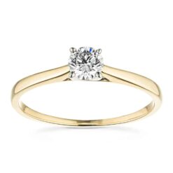 dior solitaire stackable ring plain lab grown diamond colorless rd smallct yg product shadow webwhite 002