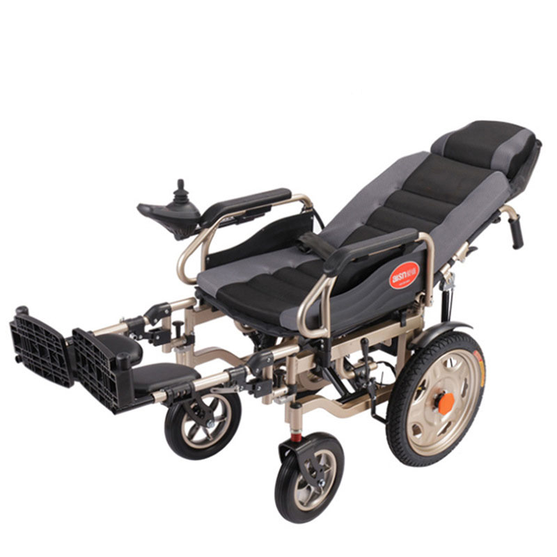 electric reclining wheelchair for adutls foldable motorized power wheel chair (8)