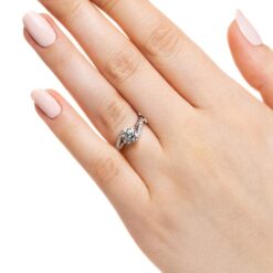 flame engagement ring lab created diamond lifestyle 002