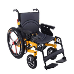 lpower wheel chair for the disabled steel lightweight electric folding wheelchairs (5)