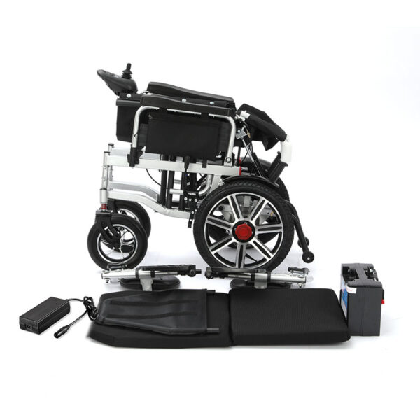 portable wheel chair fot the disabled 500w motor electric folding wheelchair (2)