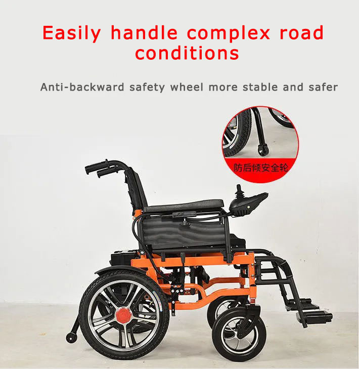portable wheel chair fot the disabled 500w motor electric folding wheelchair des (4)