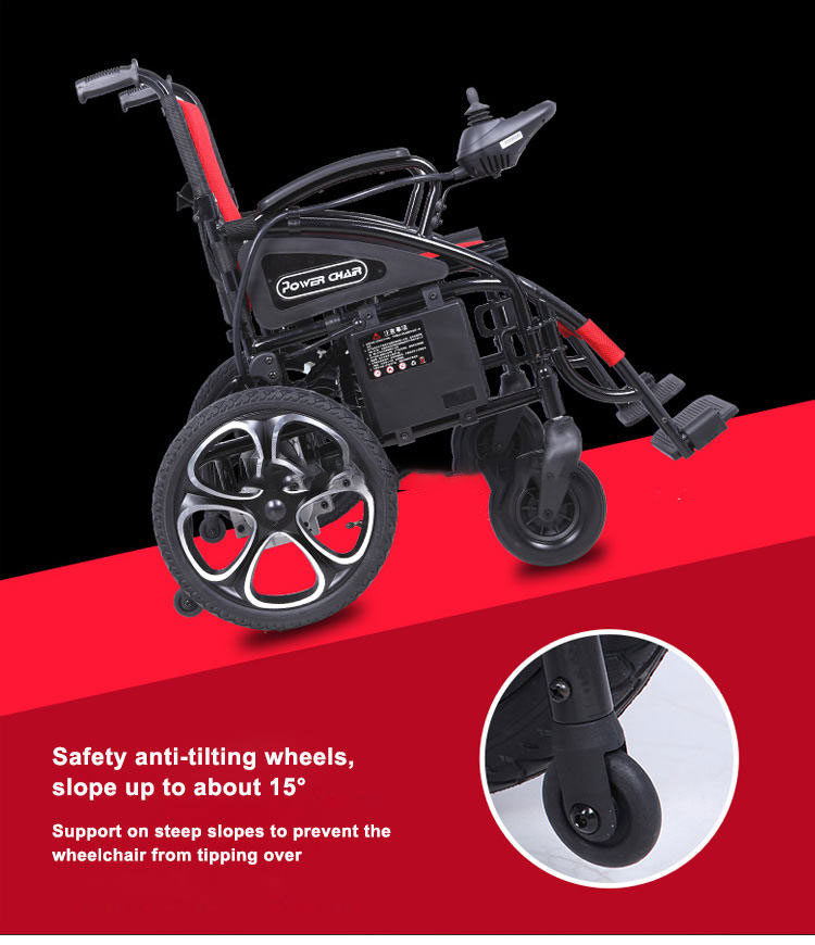 steel power wheelchair electric folding lightweight wheelchair des (7)
