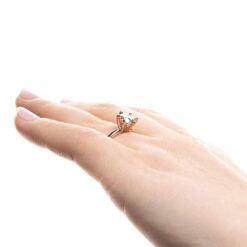 traditional solitaire engagement lab grown diamond rose gold lifestyle 011