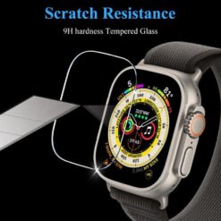 anti scratch hd tempered glass invisible screen protector for apple watch ultra series 49mm