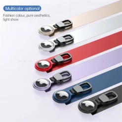 magneto metal double protection shell keyring case for apple airtag locating device 6 colors