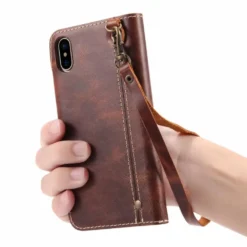 real leather retro wallet case for apple iphone x max flip cover card holder wallet case for iphone xs xs iphone xr leather case