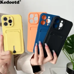 with card holder phone case for iphone 13 14 12 11 15 pro max soft cover case for iphone x xs xr max funda camera protection