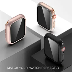 shockproof scratchproof case with integral screen protector for apple watch series 8 7 6 se 5 4 3