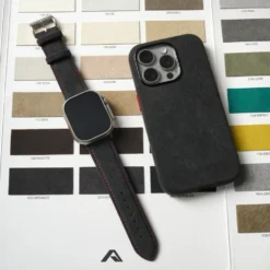 sport luxury alcantara strap for apple watch 45/44/41/49mm suede leather band for iwatch